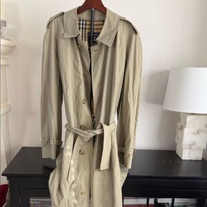 Burberry Light Tan 100% Cotton Trench Coat